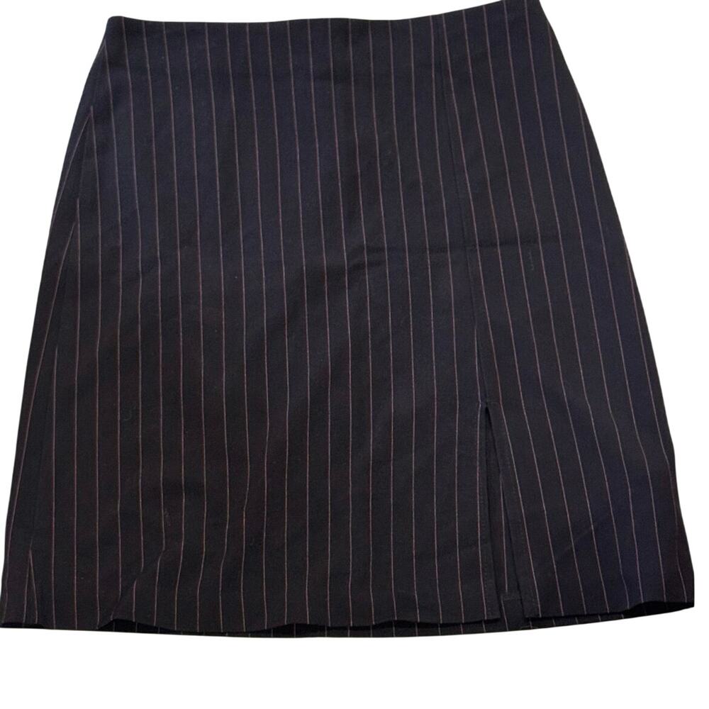 Céline by Champion Vintage Black Pinstripe Skirt Suit Set M USA - Picture 2 of 7